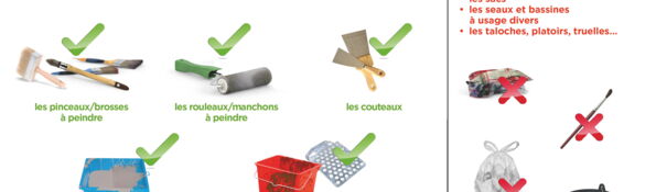 Les outils du peintre à apporter en déchèterie !